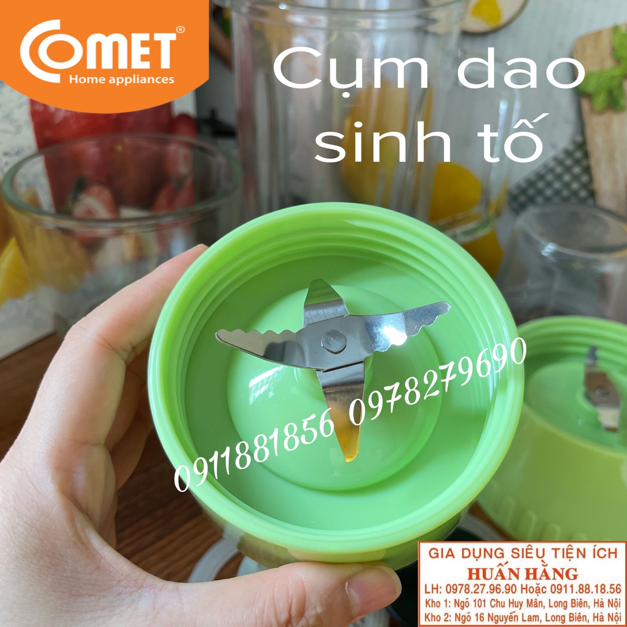 (PHỤ KIỆN CHÍNH HÃNG COMET) Gioăng, ron CAO SU VÀ DAO XAY MÁY XAY SINH TỐ COMET CM9953 CM9986 CM9956 CM9987