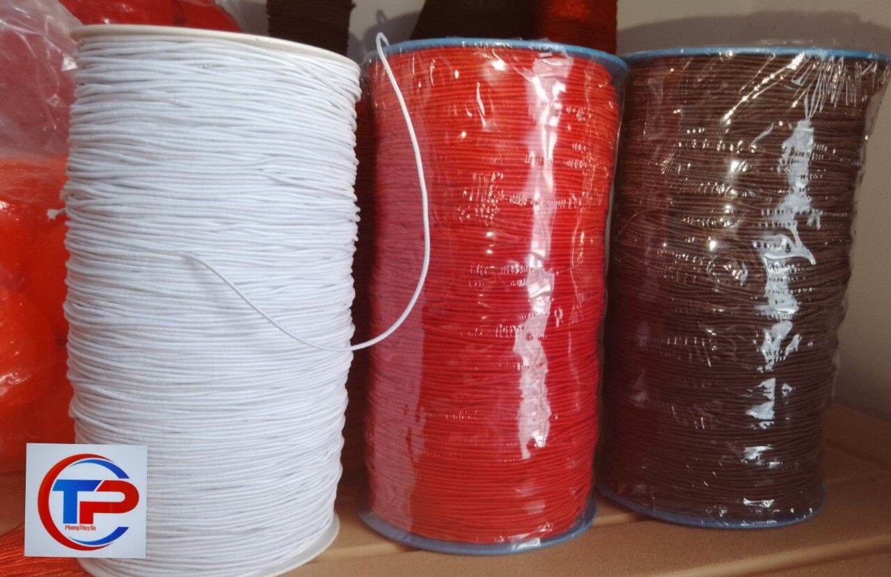[HCM]Cuộn dây thun vải tròn co giãn 1mm dài 400m