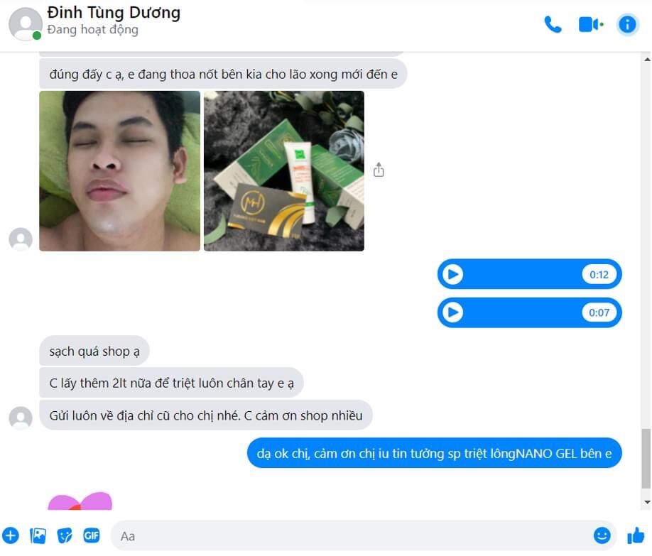 Triệt lông nano gel vĩnh viễn