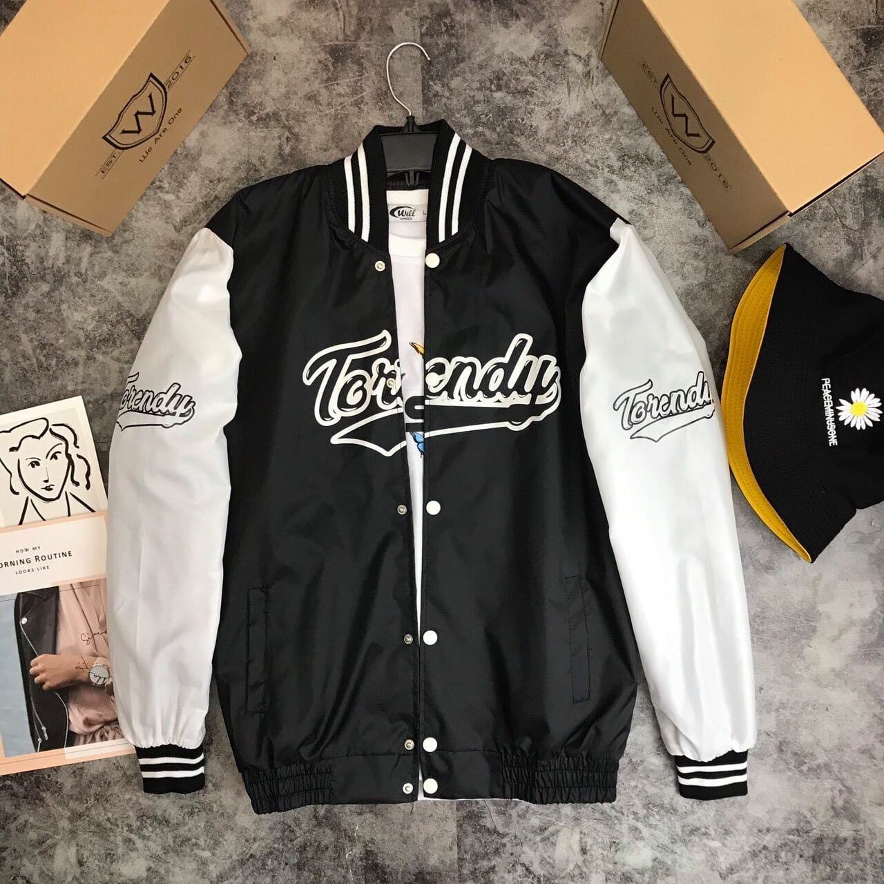 Áo khoát dù in kiểu Bomber K090