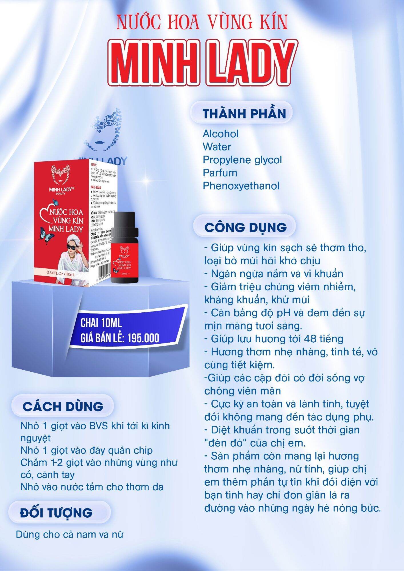 {Che Tên Giúp Shop} Nước Hoa Vùng Kín Minh Lady