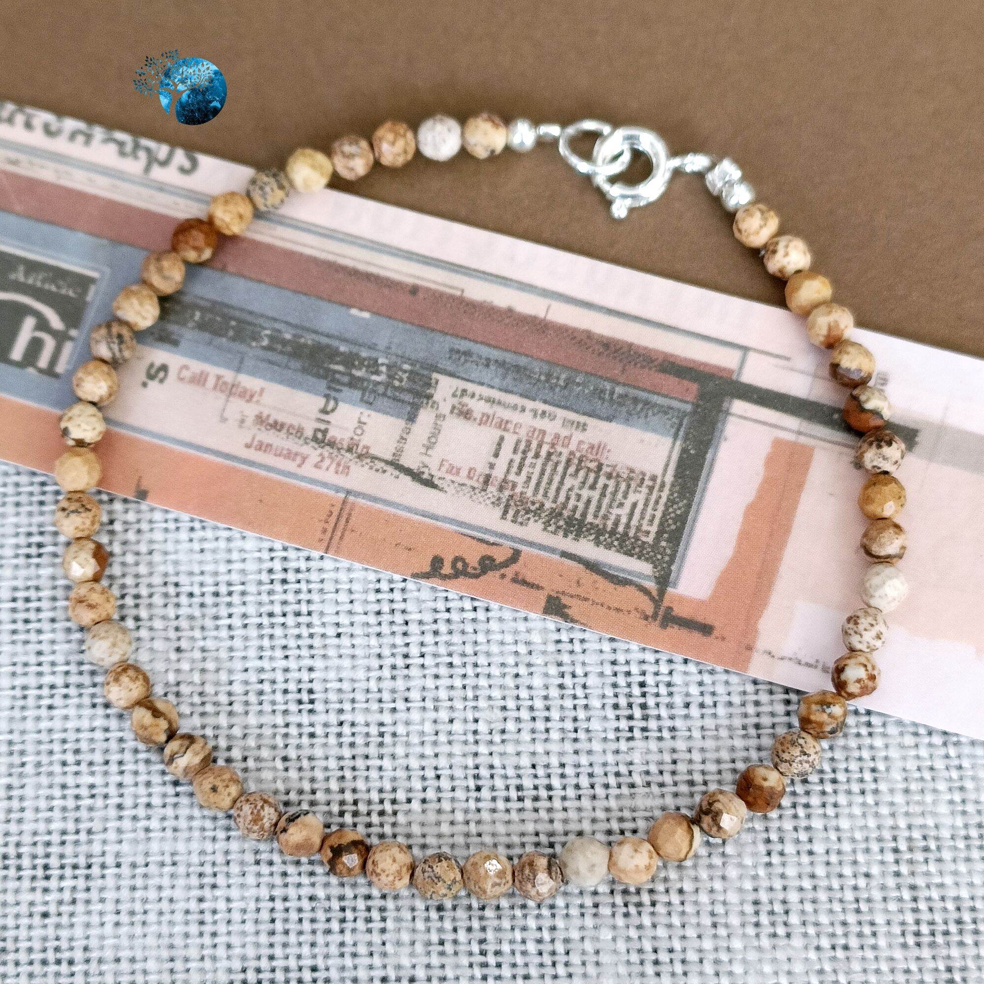 Vòng tay đá picture jasper 2.5mm
