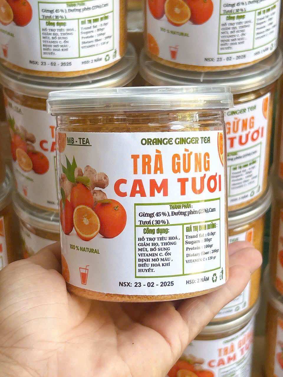 Trà Gừng Cam Tươi Lọ Nhỏ Xinh 🍰