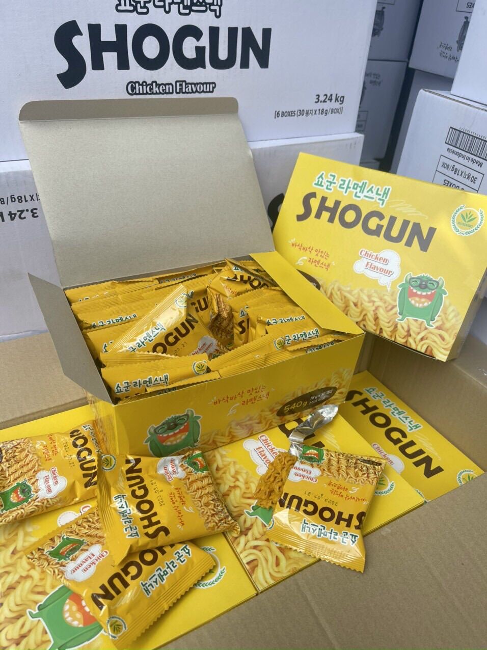 Mì ăn liền trẻ em Hàn Quốc SHOGUN 10k/ 3 gói (18gr/ 1 gói)