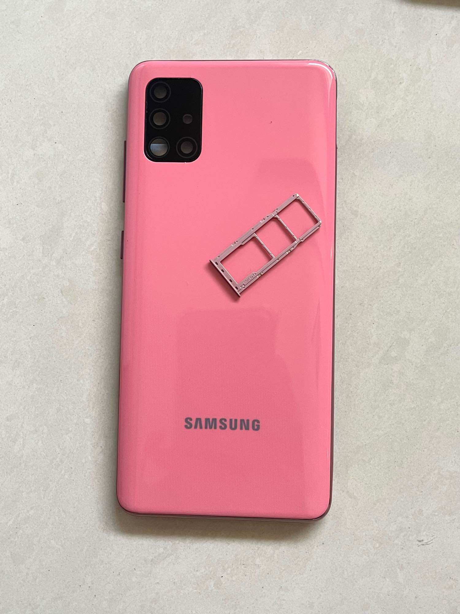 Vỏ bộ Samsung A51 kèm kính camera + khay sim