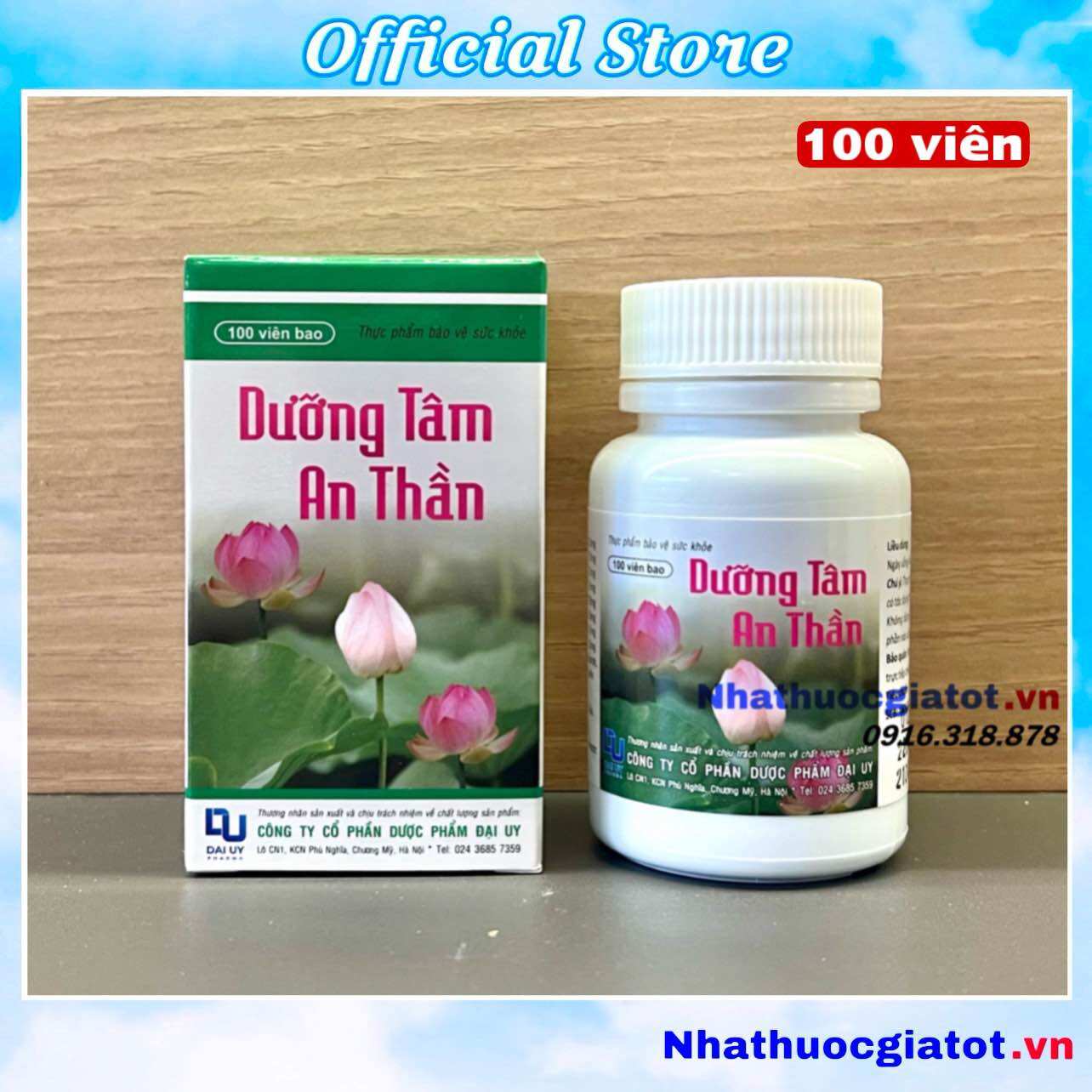 Dưỡng tâm an thần đại uy giúp ăn ngủ ngon - hộp 100 viên