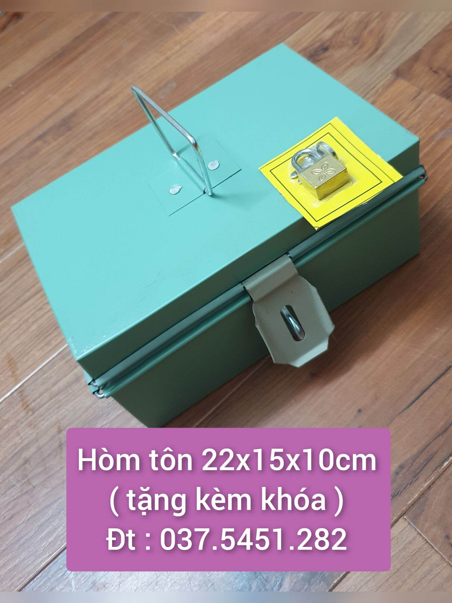 Thùng tôn đựng đồ KT 32x20x15cm ( tặng kèm khóa nhỏ)