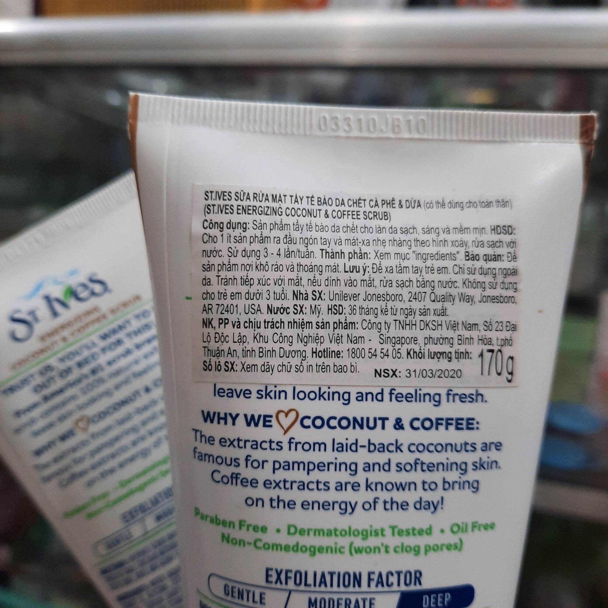 Sữa Rửa Mặt ST.IVES Cà Phê & Dừa 170g