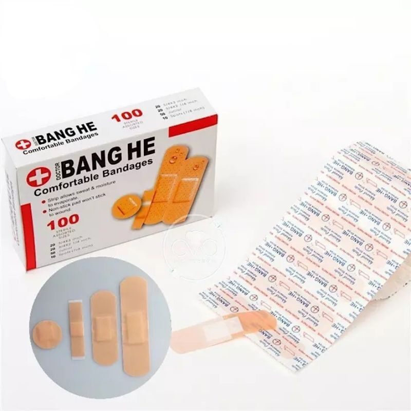Băng gâu/băng gâu/băng y tế dán vết thương/băng dán cá nhân:100 miếng