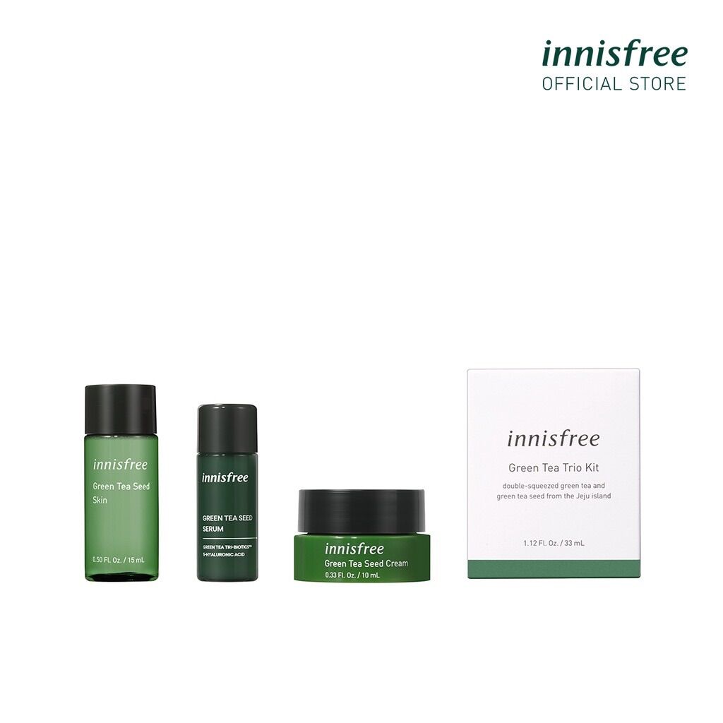 Bộ 3 món trà xanh mini size innisfree green tea
