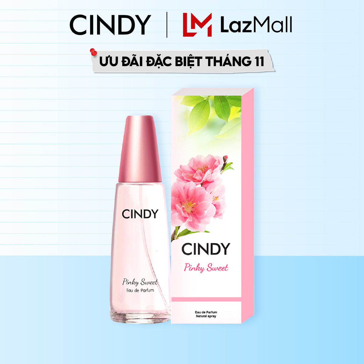 Nước Hoa Nữ Cindy Pinky Sweet Hương Ngọt Ngào Trẻ Trung 50ml