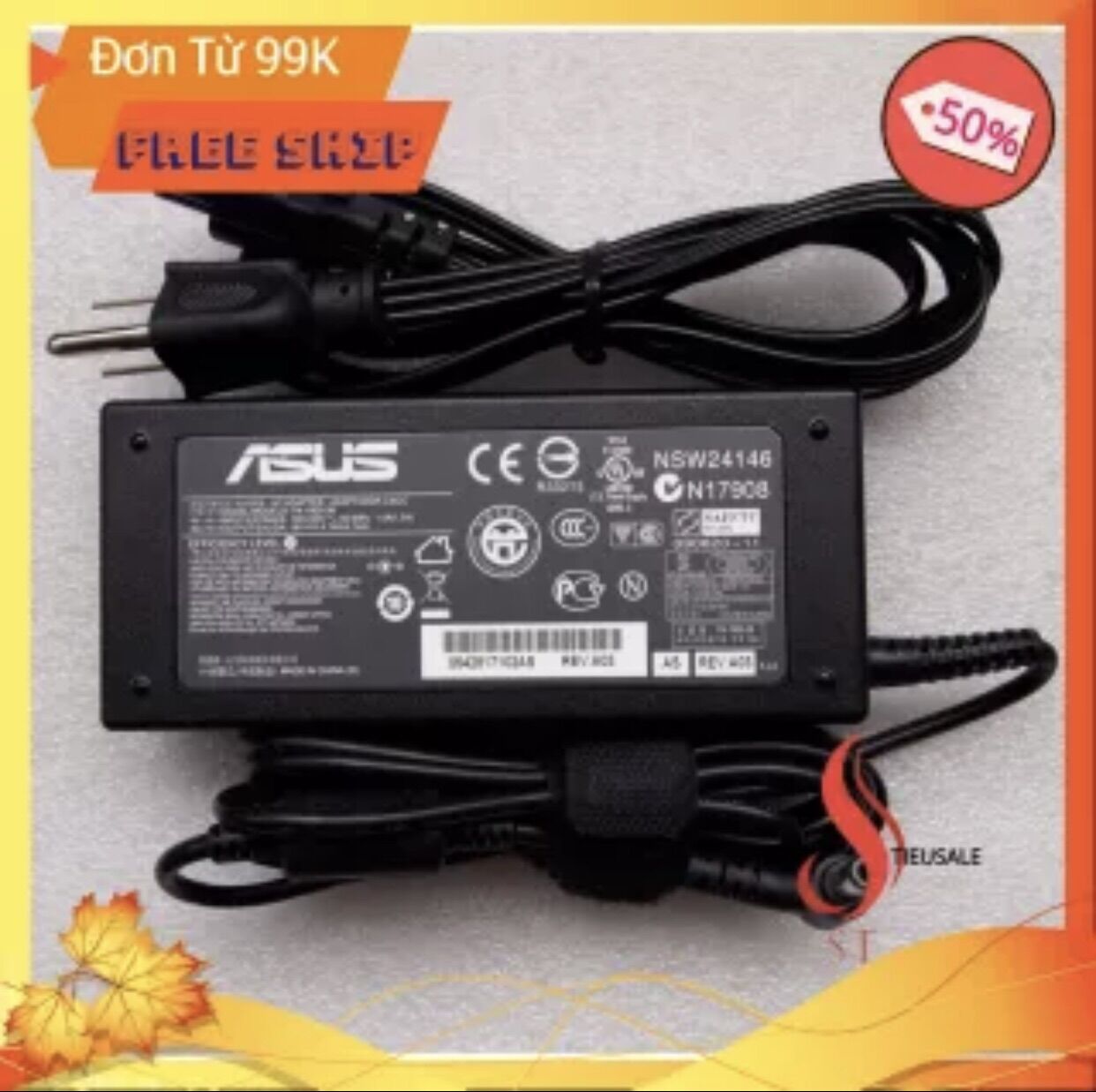 [NEW] Sạc Adapter Laptop Asus S46C S46CA S46CM ❤️FREESHIP❤️ (Màu Đen) (19V - 3.42A)
