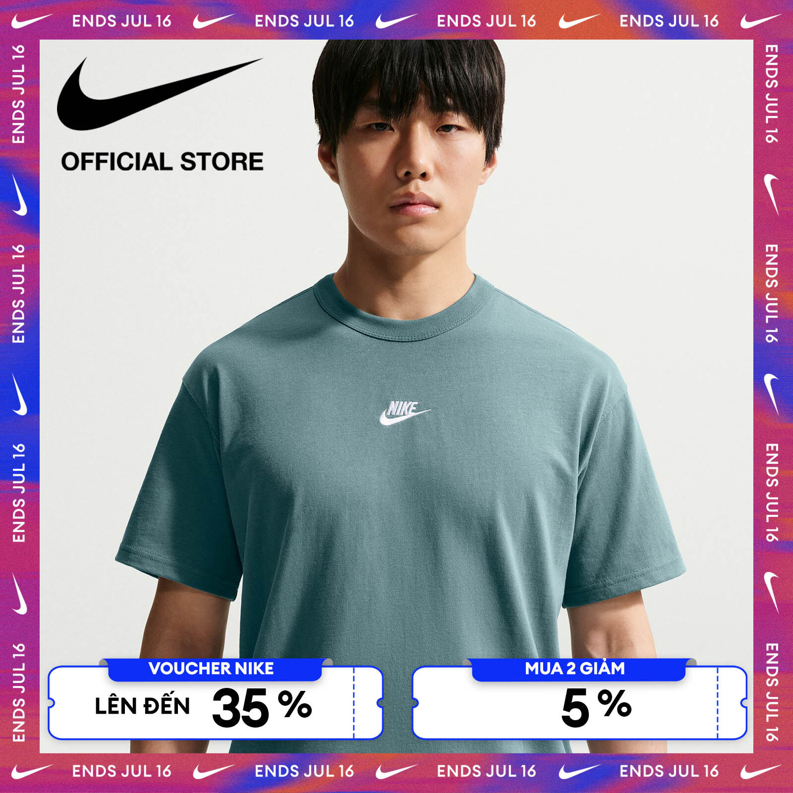 [15-16.07 | VOUCHER ĐẾN 35% + MUA 2 GIẢM 5%] Áo thun Nam Nike Sportswear Premium Essentials Men's T-Shirt - MINERAL SLATE