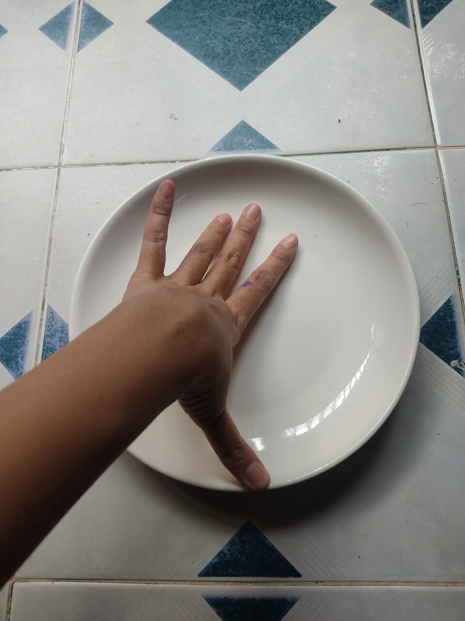 Dĩa gốm sứ tráng men size vừa