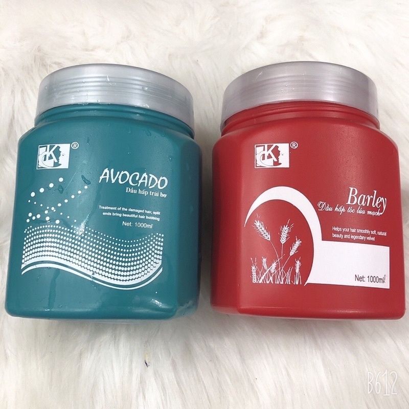 Hấp dầu, dầu xả, dầu ủ tóc barley lúa mạch và hấp dầu trái bơ  1000ml