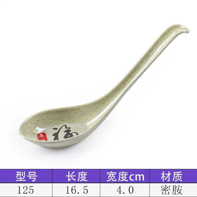 10 muỗng melamine nhiều màu, muỗng canh bằng nhựa, muỗng móc dùng trong nhà hàng, muỗng mì ramen cay cay, bộ đồ ăn giả sứ, thìa canh