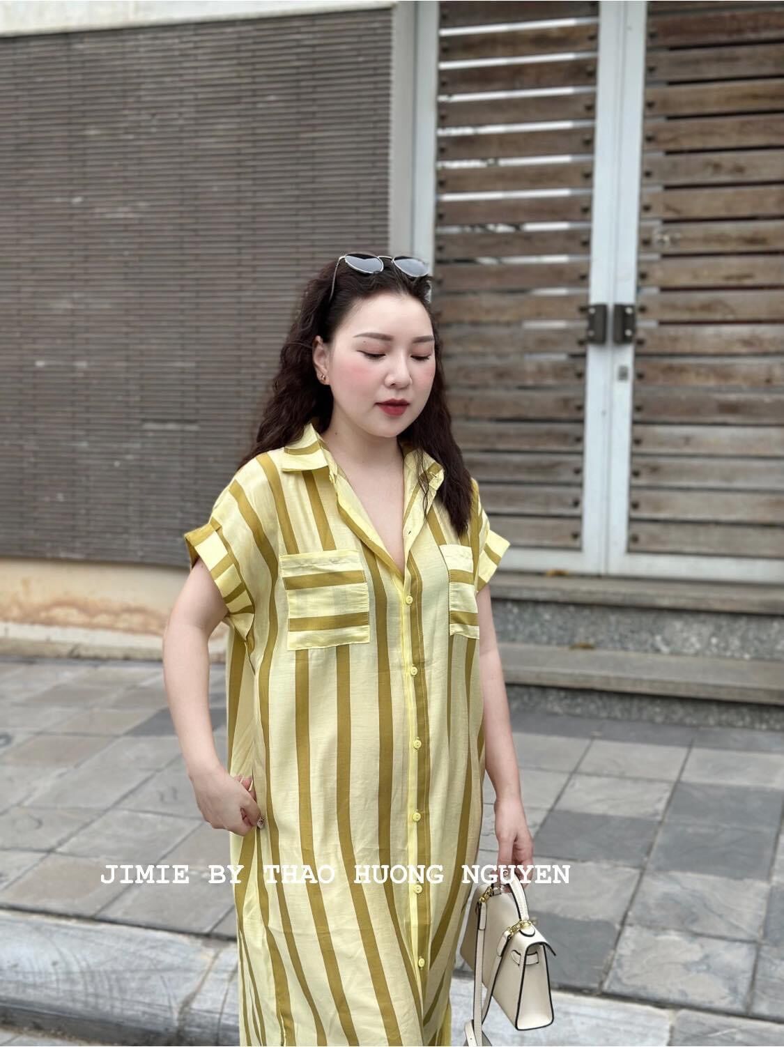 Đầm bầu sơ mi công sở thời trang