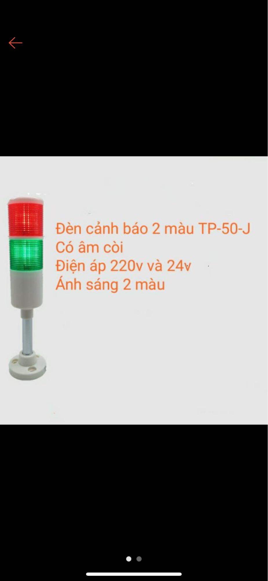 Đèn cảnh báo 2 màu Báo Động Ánh Sáng Có Còi 220V