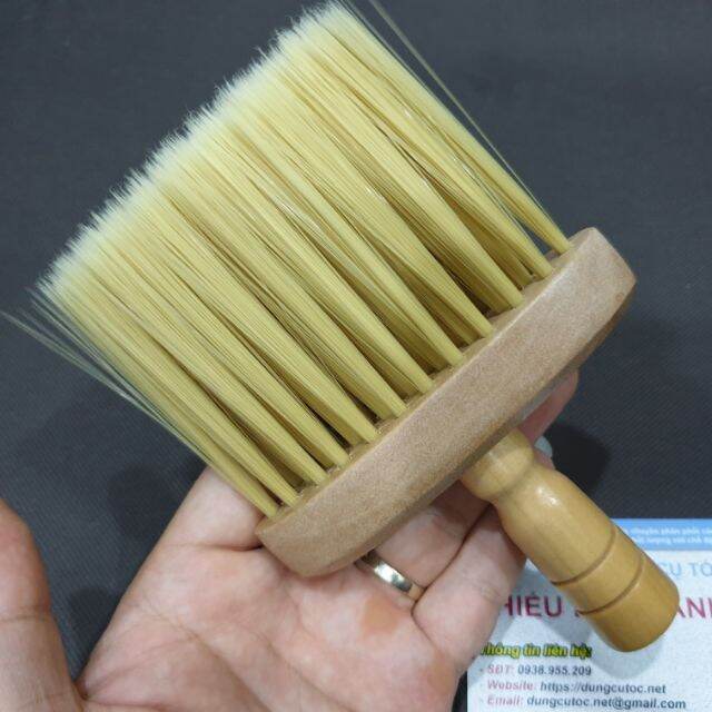 Phủi Tóc Cán Gỗ Lông Mềm Phủi Sạch Tóc. Cây Phủi Tóc Nam Barber Cán Gỗ Cao Cấp Cho Thợ. (Ảnh thật)