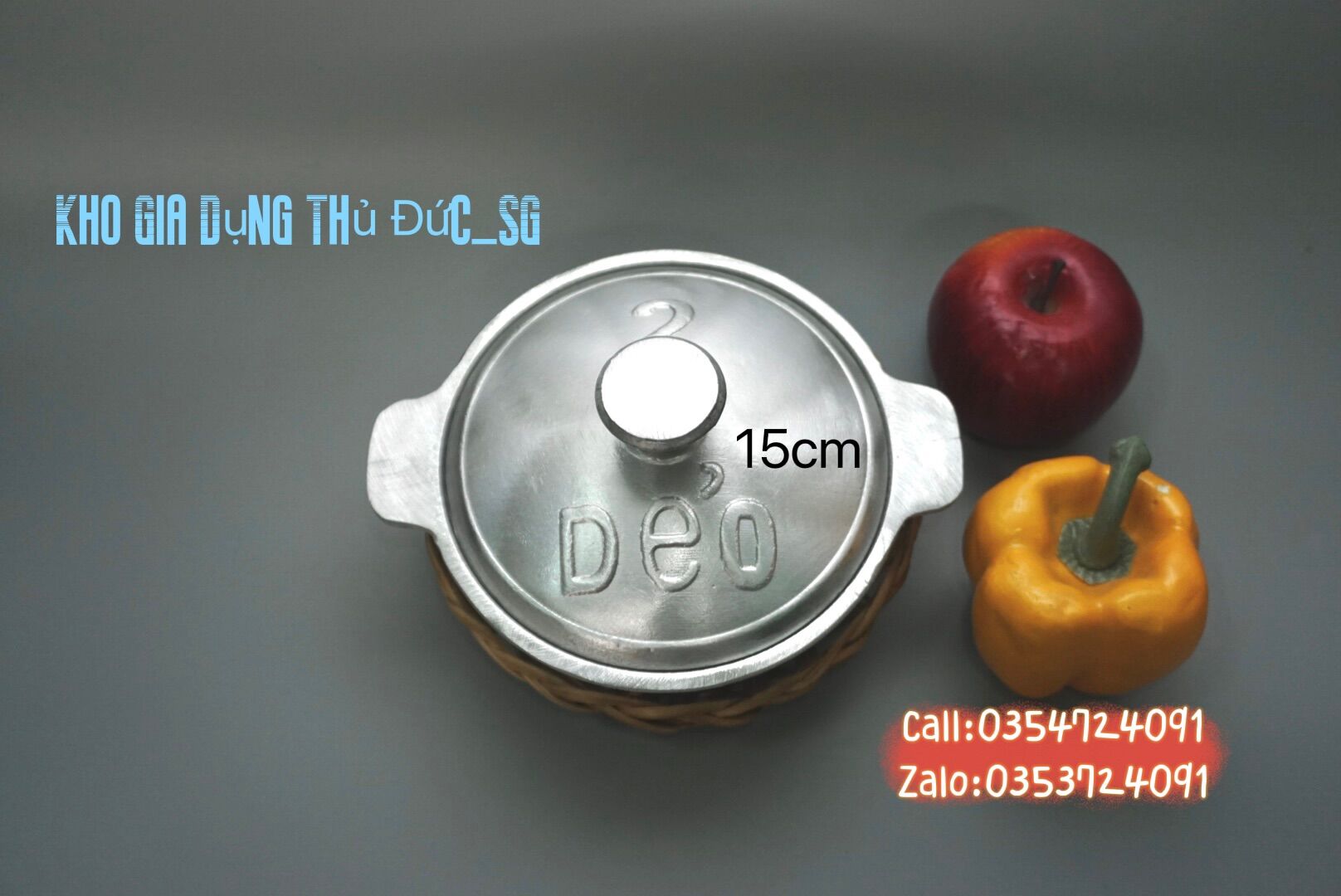 Nồi gang kho tộ nấu cơm niêu đường kính 15cm - kho thịt - kho đồ ăn siêu ngon - đường kính 15cm