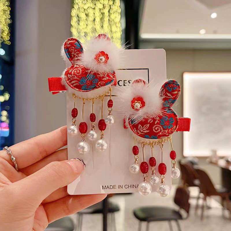 Set kẹp tóc cổ trang trung hoa cho bé