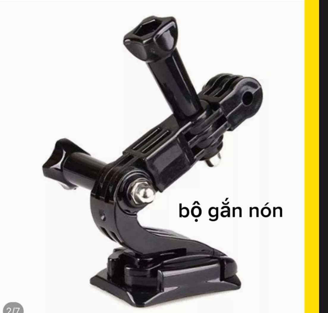 Bộ gắn nón action cam đầy đủ, phụ kiện máy quay gopro