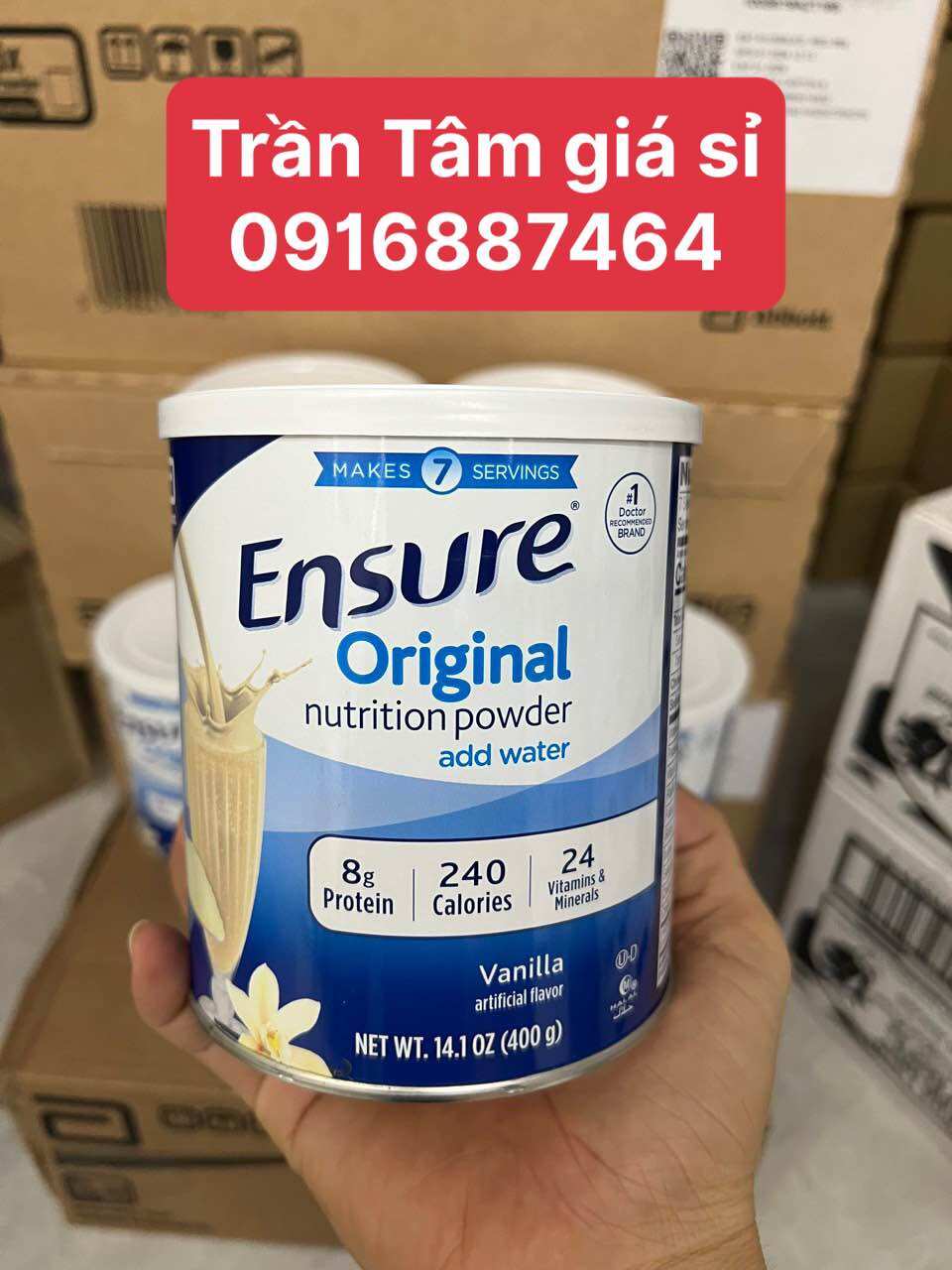 Sữa bột Ensure Mỹ Original Nutrition Powder hương vanilla 397g