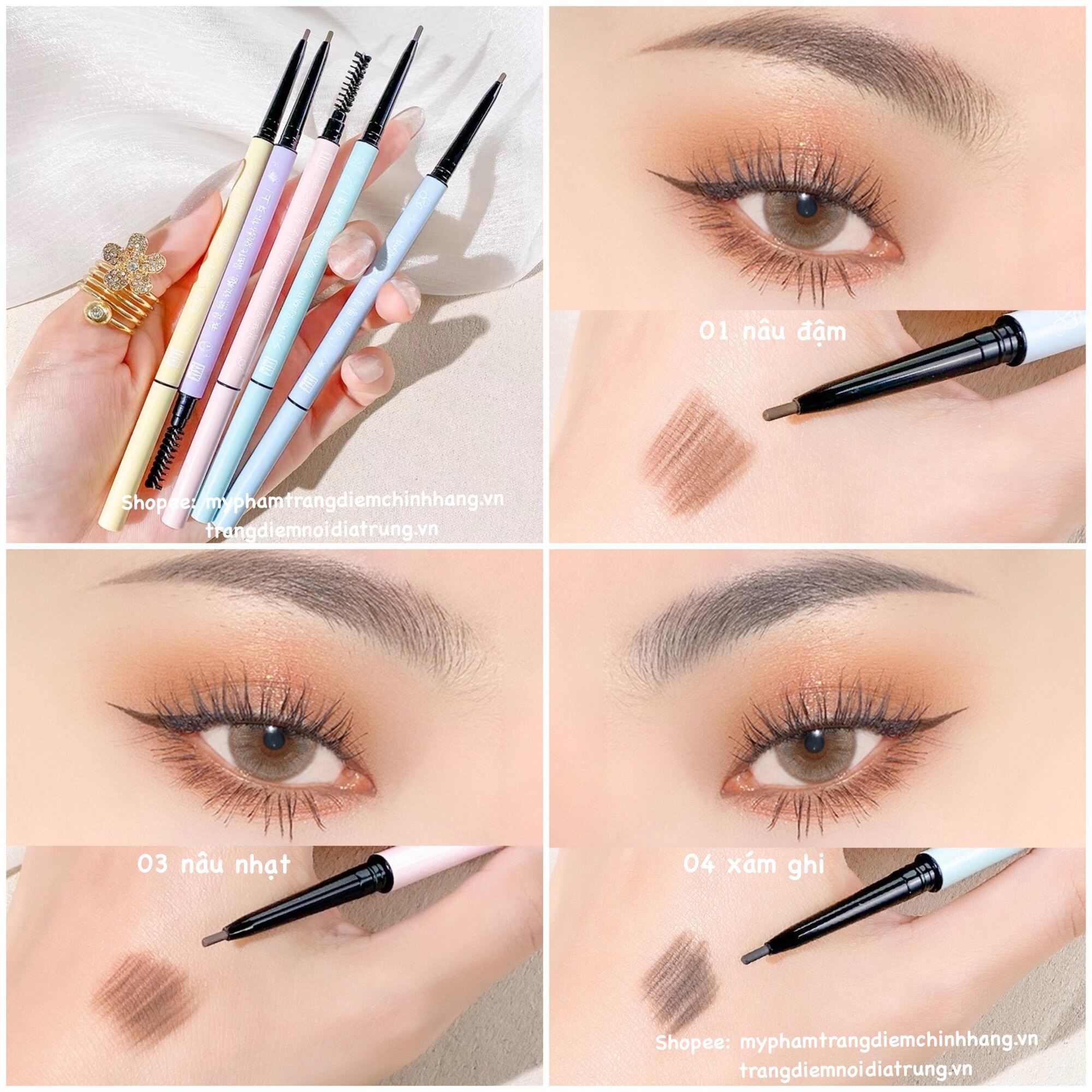 Kẻ Mày Siêu Mảnh Lâu Trôi Definer Brow Liner 1.5Mm - Precision My Brow Pencil Nội Địa Trung