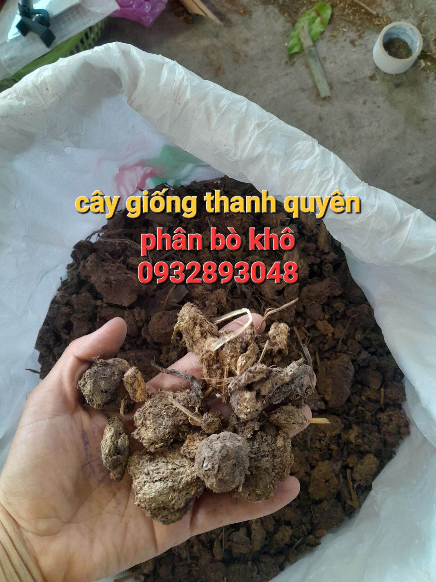 1 kg Phân bò khô không mùi hôi nguyên chất