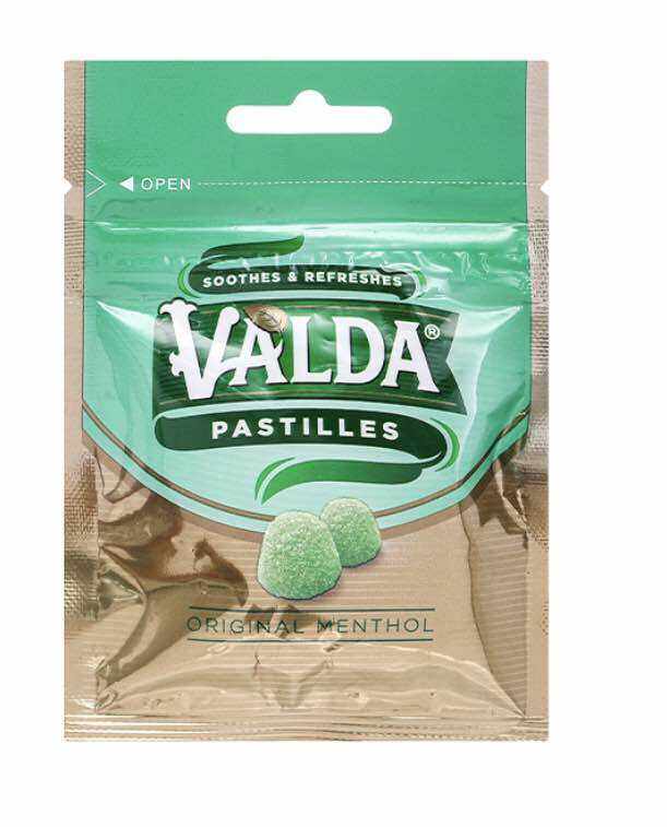 Kẹo dẻo Valda vị bạc hà giúp thông cổ, mát họng túi 20g