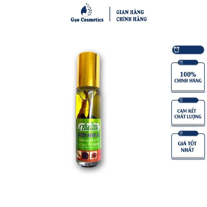 Chai dầu nhân sâm green herb 8ml oil _ gạo beauty