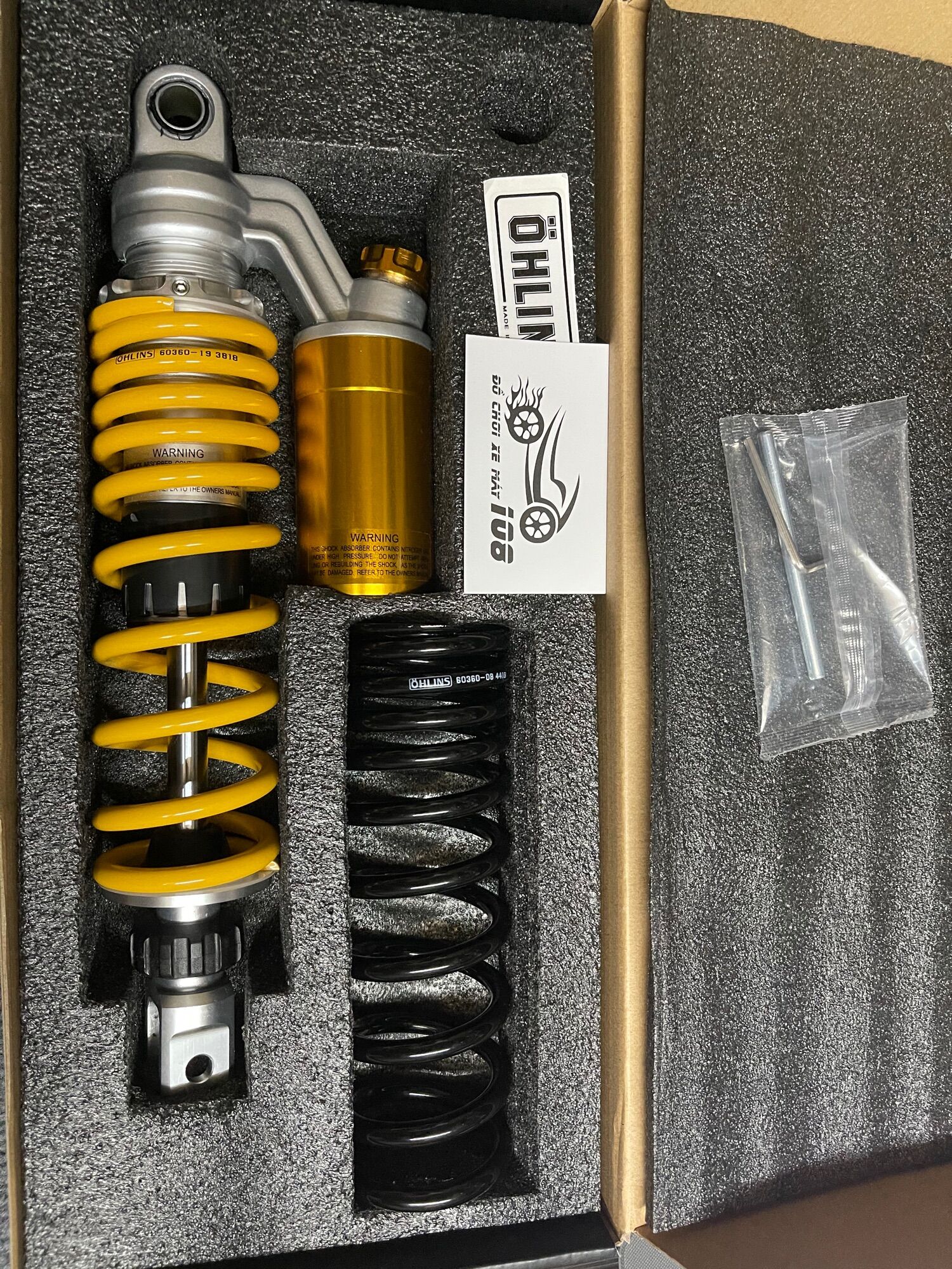 Phuộc Sau Ohlins Bình Dầu Trên Cho Xe Vario Click Vision Mio110 - phuộc xe máy giá rẻ