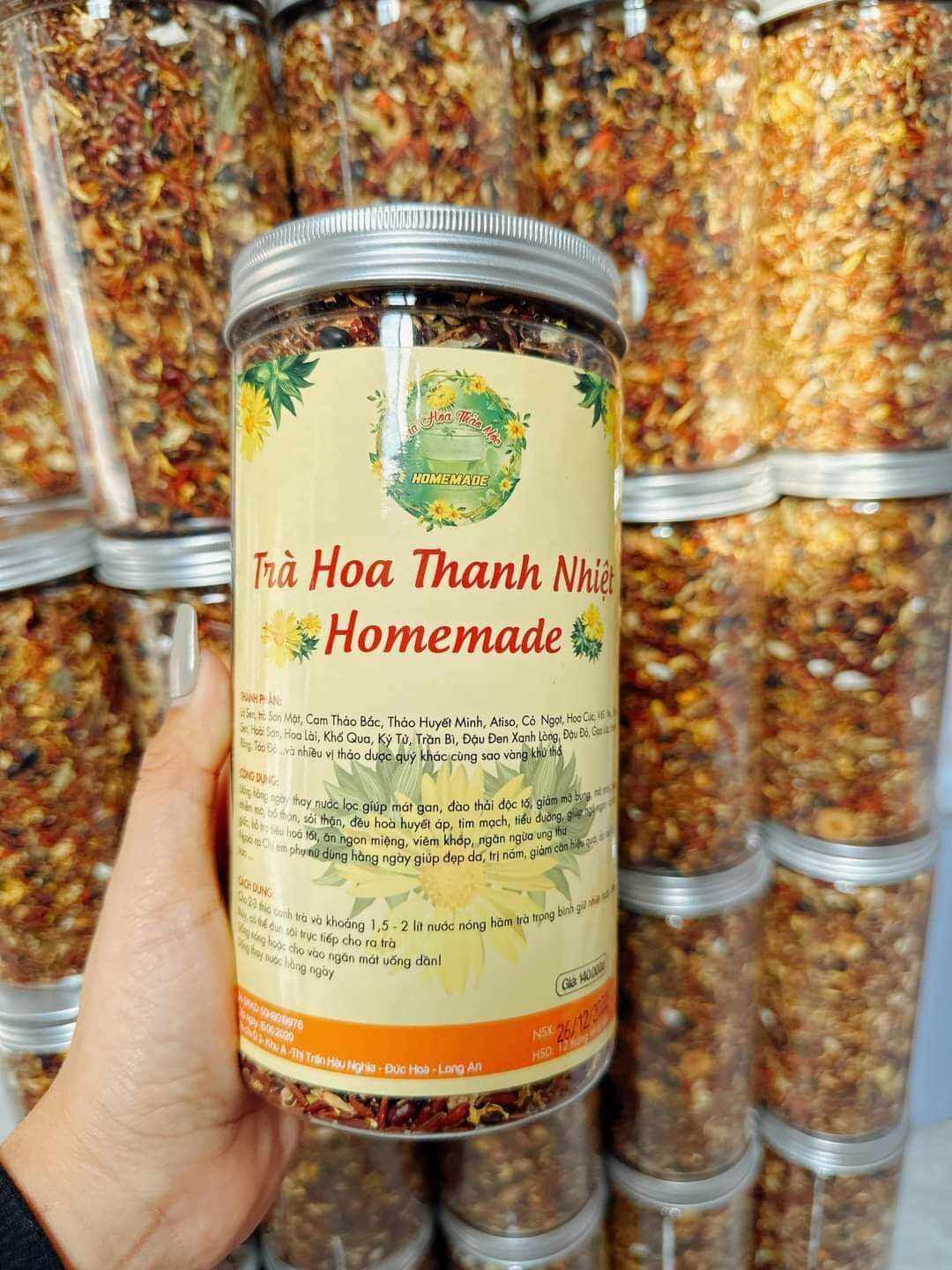 Trà hoa thanh nhiệt 27 vị, hộp 500gr tặng kèm ly sứ cao cấp