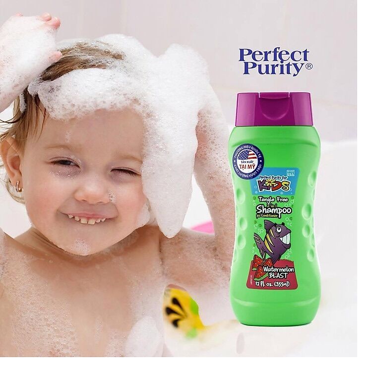 Dầu tắm gội cho bé yêu hương dưa hấu-kids perfect purity xuất xứ mỹ- 355ml