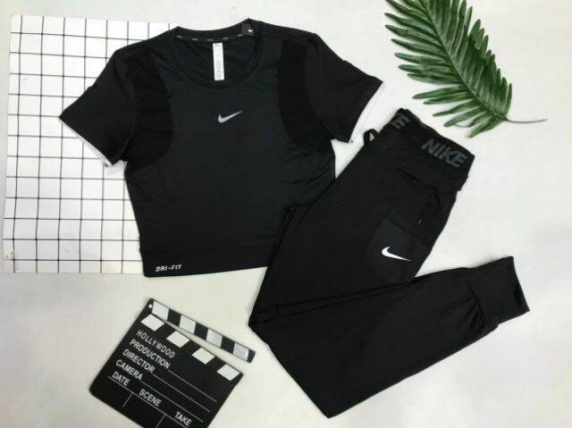 Set bộ đồ tập gym crotop nữ