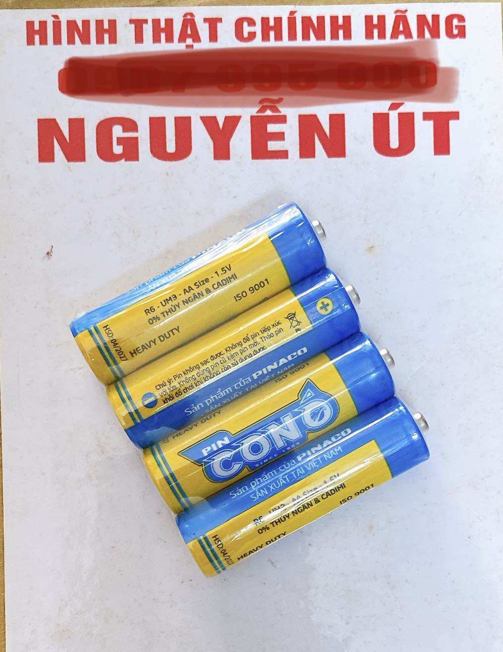 Pin con ó aa vĩ 4 viên