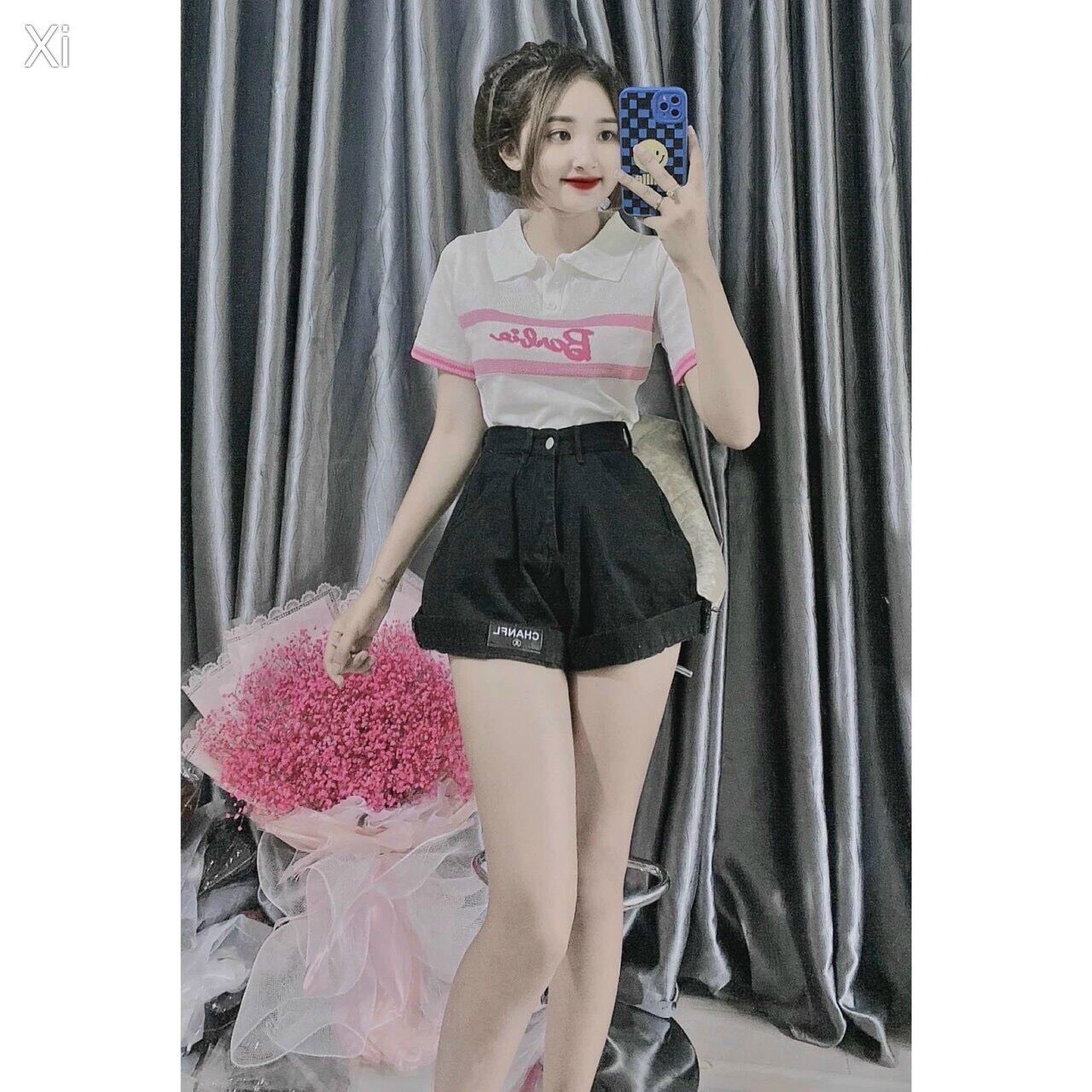 QUẦN SHORT JEAN GẤP LAI