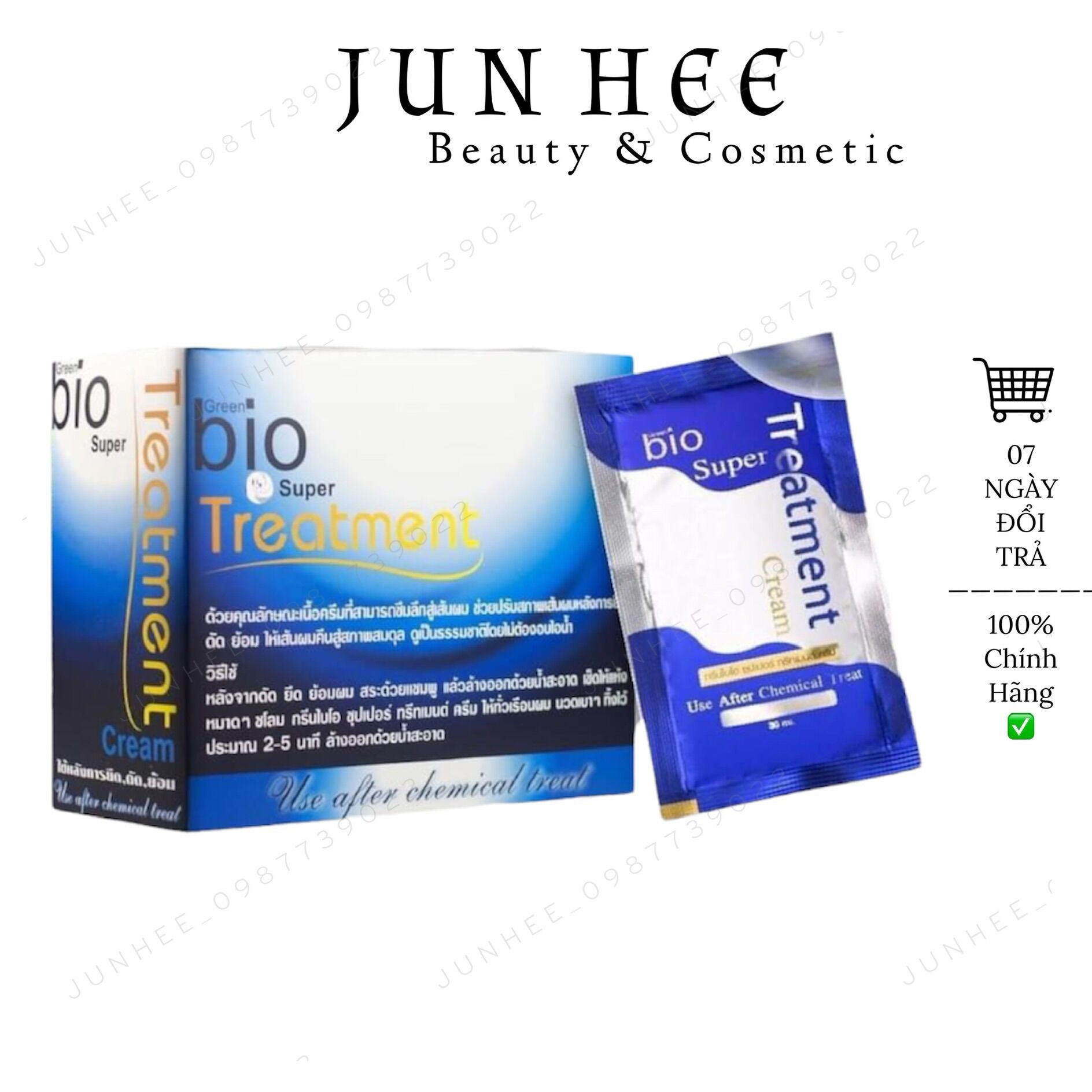 [ JunHee AUTH 24 gói ] Ủ tóc Bio Super Treatment Thái Lan