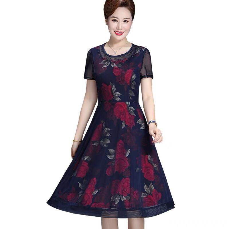 Đầm trung niên thun kết lưới mùa hè 2023