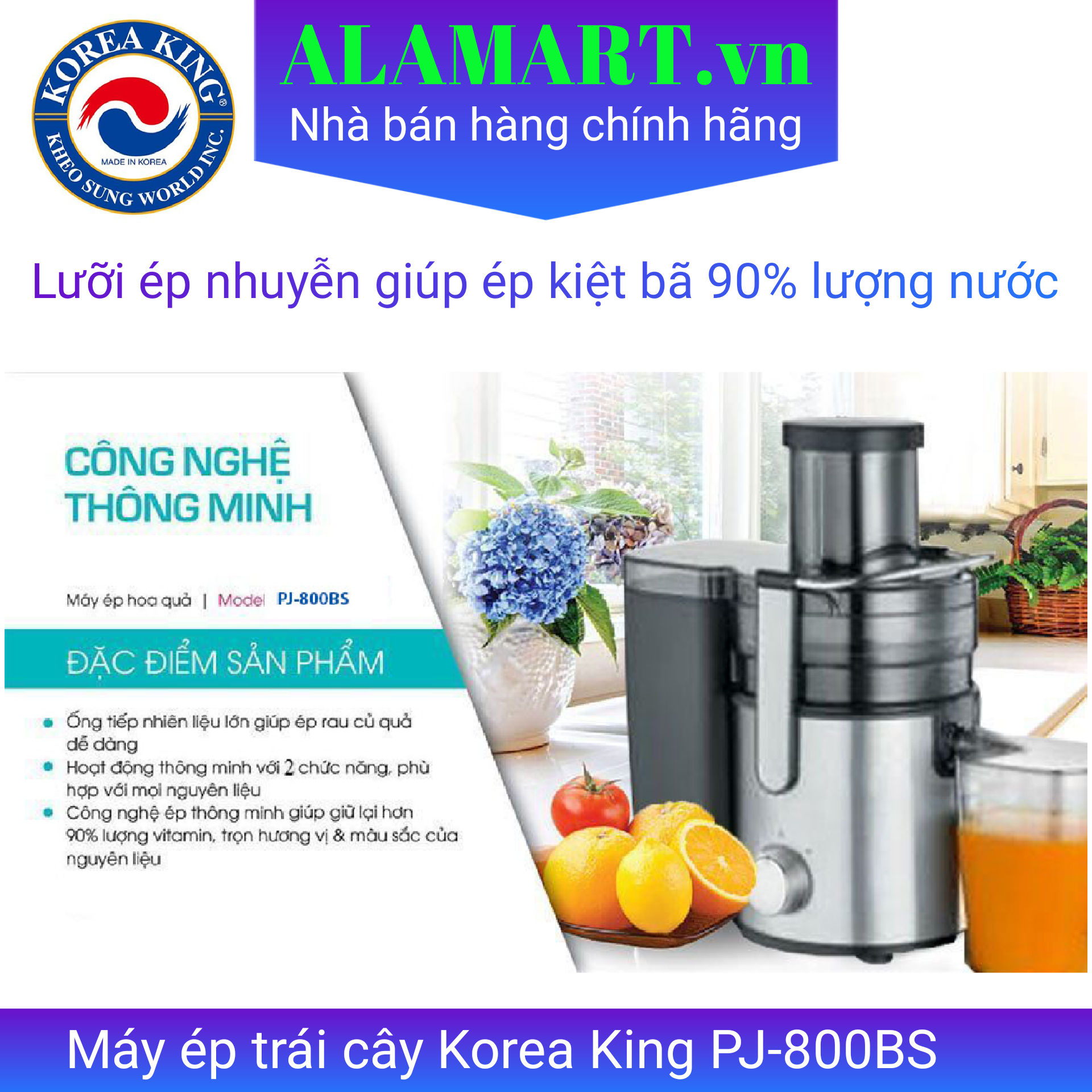 Máy ép trái cây Korea King PJ-800BS