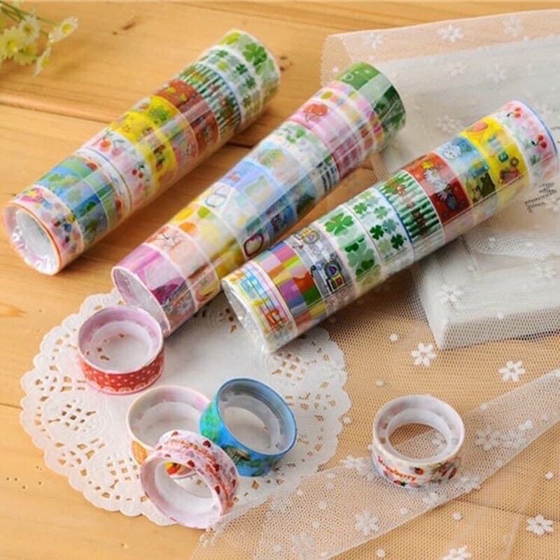 10 cuộn băng keo hình giao ngẫu nhiên