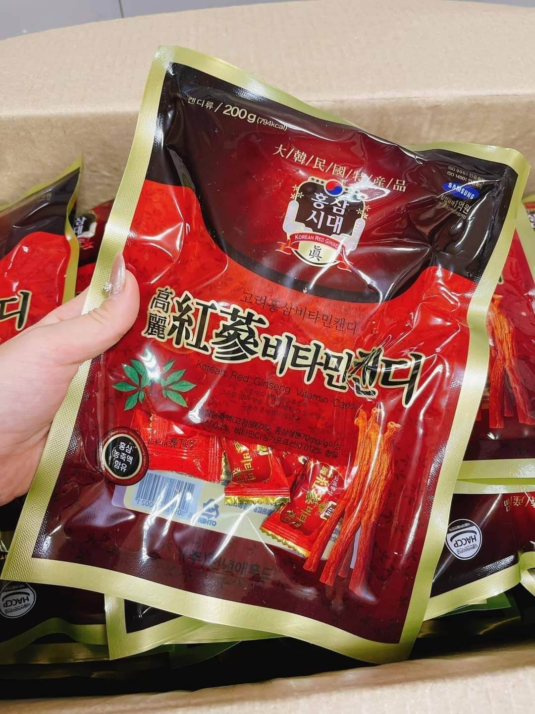 Kẹo Hồng Sâm Dẻo Hàn Quốc 200g