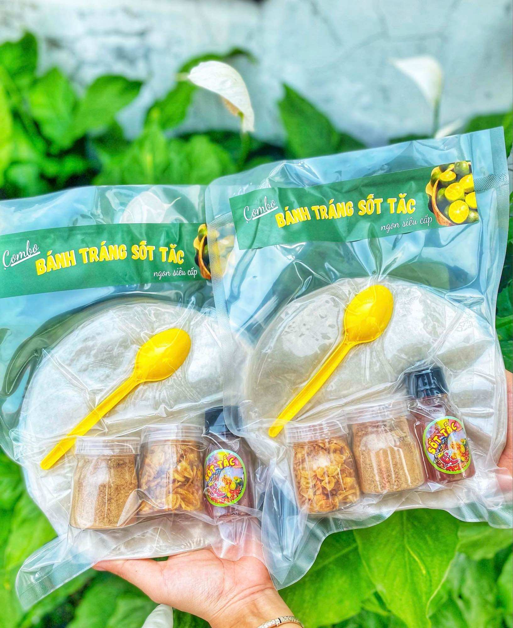 Combo bánh tráng phơi sương chấm sốt tắc loại đặc biệt Bánh tráng dẻo Bánh tráng cuốn