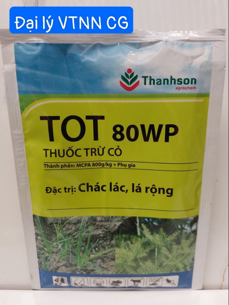 Thuốc trừ cỏ chác lát, lá rộng, thay thế 2,4D TOP 80WP gói 25Gram