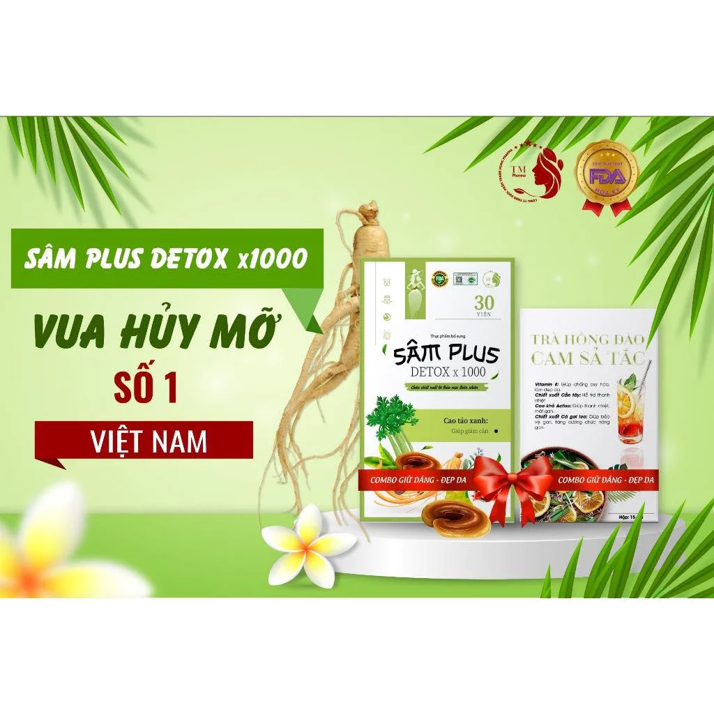 Kẹo giảm cân sâm plus , hộp 30 viên kẹo và 15 gói trà