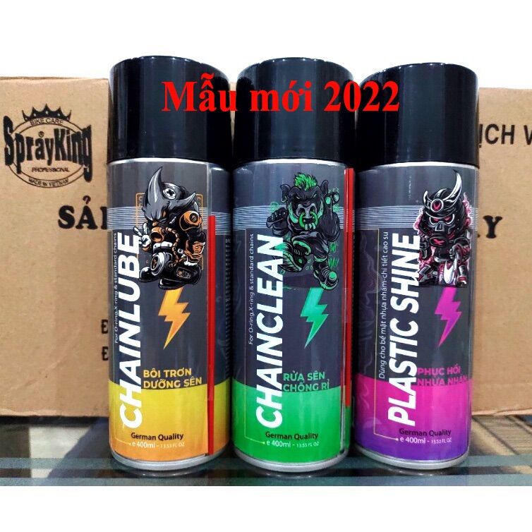 Combo 3 chai sprayking mẫu mới chai 400ml có mùi thơm hàng chính hãng bảo vệ sên và dàn áo