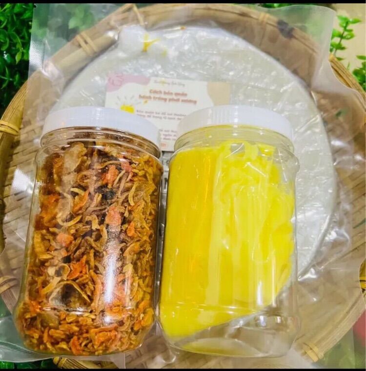 Combo 400g Bơ bánh tráng phơi sương muối tép hành phi.