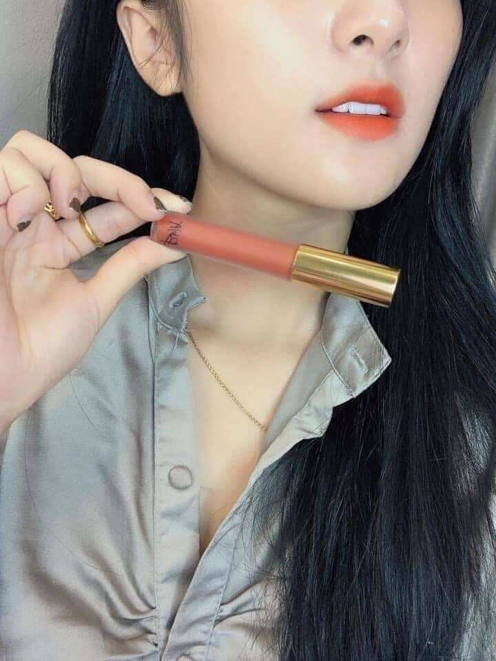 Son kem lì Bibia 12 ( Cam Cháy). Tặng kèm tẩy tế bào chết môi