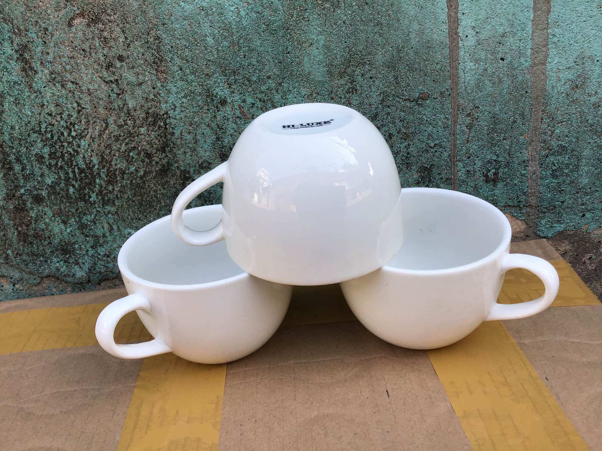 Combo 3 ly sứ trắng cao cấp 250ml - sieuchodaiphat