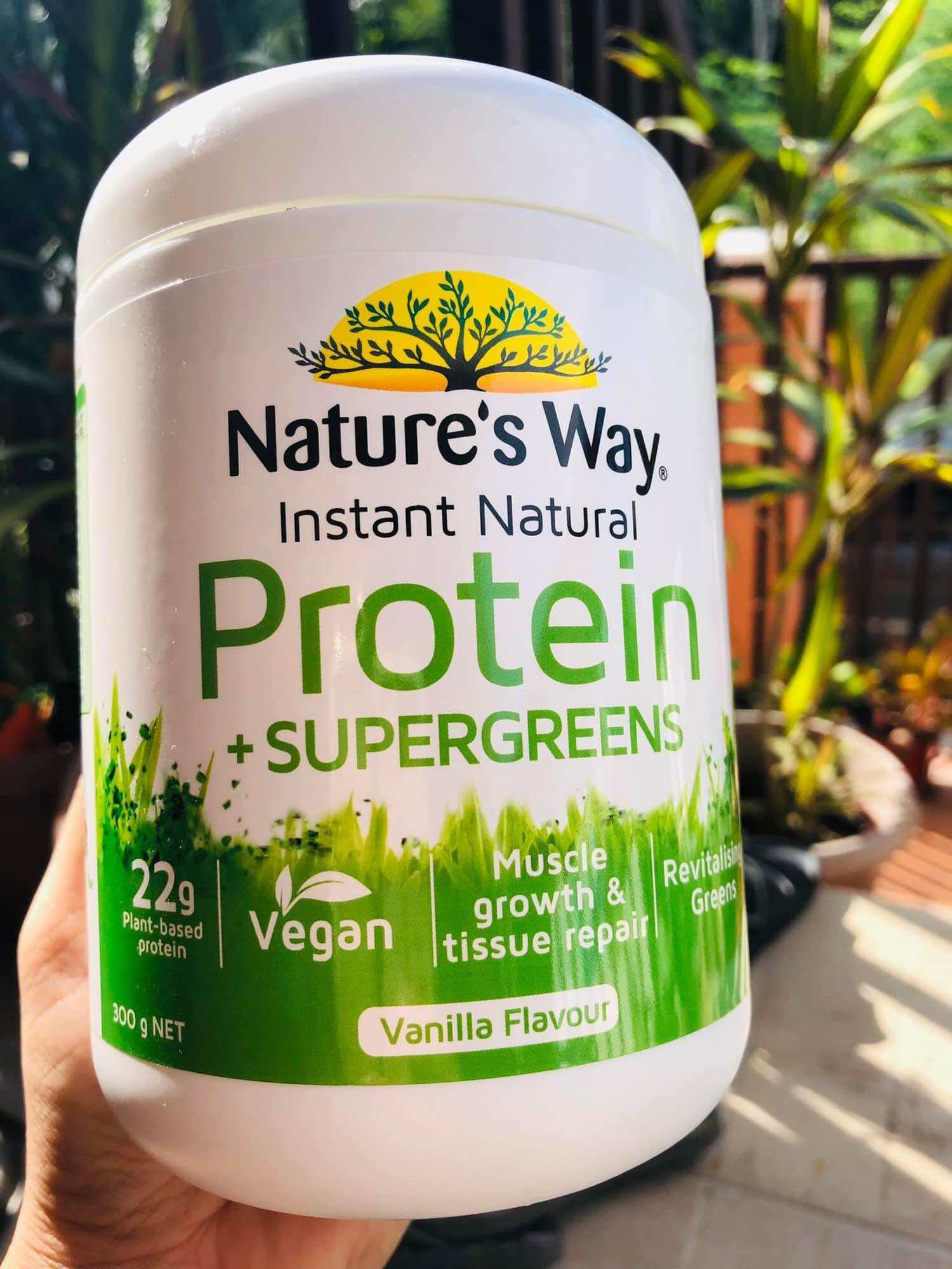 Nature's Way Instant Natural Protein with Super Greens Powder 300g - Bột Rau củ